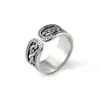 Anillo tailandés de plata con diseño de dragón para hombre, estilo vintage de alta gama, diseño original, anillo abierto ajustable