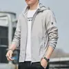 Verão Thin Coat Homens com capuz Jaqueta Protetor Solar Moda Tendência All-match Estudante Outdoor Roupas Protetor Solar Leve