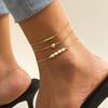 Estilo Bohemio Transfronterizo Europeo y Americano Metal Playa Cuentas Accesorios de Cuentas Mujer Sencillo Multicapa Perla de Imitación Pie