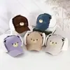 Bonés de Veludo Cotelê Atacado para Crianças de 3-8 Anos, Bonés Super Fofos com Orelhas de Urso de Desenho Animado para Outono e Inverno, Transfronteiriço