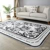 Alfombra de Cachemira de Imitación Simple Abstracta Engrosada Absorbente Felpudo para el Hogar Dormitorio Mesa de Centro Sofá Alfombra Estera Venta al por Mayor