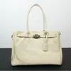 Bolso Tote de Bloqueo de Gran Capacidad Casual Versátil de Piel de Vaca de Primera Capa Bolso de Mano de Cuero Genuino para el Trabajo y el Viaje Bolso Cruzado de Color Sólido