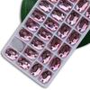 Taladro ovalado cosido a mano de espalda plana con doble agujero taladro de vidrio cosido a mano color liso ropa con taladro DIY taladro de cristal taladro caliente brillante