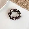 Elástico de Cabelo Elegante com Pérolas Corda Simples para Cabelo Elástico de Cabelo de Alta Qualidade para Rabo de Cavalo Estilo Intestino Cabelo Elástico para Penteado de Almôndega