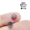 En stock al por mayor, retención de color duradera, tapas de flor gris hierro, tapas de cuentas, estilo vintage, accesorios para pulseras y joyería DIY