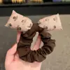 Lazo para el Cabello Estilo Retro Estilo Melard Tela Estampada Relleno de Algodón Elástico Duradero Alta Elasticidad Accesorio para el Cabello