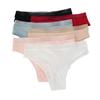 Ropa interior de algodón para mujer transfronteriza 40 hilos tipo T para hoyos talla grande sexy color liso Braguitas tipo T para niña