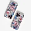 Estilo Francês Suave Embossado Tridimensional Bordado Imitado Floral Maçã Capa de Celular 17 Processamento e Produção Capa Protetora Ultrafina