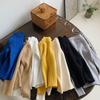 Suéter base de punto suave ceroso para niños Otoño e Invierno Suave ceroso estilo occidental de alta elasticidad color sólido combinable suéter de cuello medio