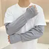 Mangas de Protección Solar Ampliadas de Camuflaje para Hombres, Mangas de Hielo Sueltas para Ciclismo, Anti-UV, Mangas de Protección Extendida para Brazos, Verano