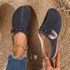 Comercio Exterior Transfronterizo Estilo Europeo y Americano Verano Nueva Moda Ropa de Abrigo Baotou Tacón Grueso Antideslizante Sandalias y Pantuflas para Mujer Listas para Venta al por Mayor