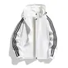 Chaqueta Deportiva Casual Cortavientos Impermeable de Moda a Rayas Versátil Nueva Tendencia Primavera y Otoño para Hombre