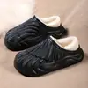 Pantuflas de Algodón para Uso en Casa en Otoño e Invierno, Zapatos de Algodón Calientes Forrados de Felpa, Unisex, Suela Gruesa de Eva, Impermeables y Antideslizantes, Pantuflas de Algodón para Pareja