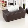 Caja de pañuelos de cuero para sala de estar, caja de pañuelos de cuero para el hogar, caja de servilletas de cuero estilo europeo, caja de toallas de papel para coche, caja de regalo, impresión, venta al por mayor