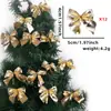 Decoração de Natal Laço de Tecido Brilhante Adereços para Atmosfera de Festa de Feriado Enfeite para Árvore de Natal Suprimentos Decorativos