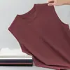 Chaleco de Algodón tipo Seda Hielo para Hombre, Camiseta sin Mangas Deportiva para Fitness, Camiseta Interior Fresca y de Secado Rápido, Camiseta sin Mangas Antibacteriana 7A con Hombros Anchos