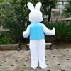 Nuevo Disfraz de Muñeco de Dibujos Animados Conejo de Pascua Día del Niño Conejito Blanco Animales del Zoo Disfraz para Actuación en Escenario Venta al por Mayor