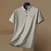 Camisa Polo Masculina de Seda Gelada Manga Curta Tamanho Grande Verão Negócios Casual de Alto Padrão Camiseta com Gola Lapela Solta para Pessoas Gordas Tamanho Grande Top
