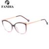 92303 Nuevas gafas planas TR90 de moda para mujer, modernas, combinables, con montura redonda, gafas para miopía para hombre.