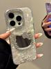 Capa de Celular Coração Padrão Concha Estilo Coreano Kt Adequada para Apple 17 Pro Max iPhone 16 Superfície Espelhada Diamante de 15 Pontos 14 Capa Dura