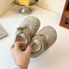 Moda Feminina Birkenstock Plush Quente Duas Camadas Sapatos de Algodão 2026 Inverno Novo Crianças Bebê Solado Macio Exterior Peludo Sapatos