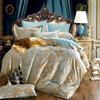 Roupa de Cama Colcha Jacquard Europeia Conjunto de Cama Jacquard de Três Peças King