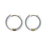 Aretes Redondos de Acero Inoxidable con Goteo de Aceite Disponibles Aretes de Aro de Acero de Titanio para Mujer Diseño de Nicho Aretes de Alta Gama Joyería al por Mayor