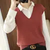 Colete Tricotado sem Mangas para Mulheres, Estilo Coreano Solto Casual, Top sem Mangas para Primavera e Outono, Nova Roupa de Exterior Feminina