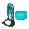 Alça de Corda Paracord para Garrafa de Água em Estoque Transfronteiriça, Manga Portátil para Copo Espacial, Alça de Transporte de Copo com Manga de Base de Silicone para Garrafa de Água Portátil ao Ar Livre