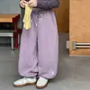 [Forrados de polar] Pantalones jogger Aimo Beibei cálidos y holgados para niños mayores, con un diseño grueso de 240 g, cálido y de retazos