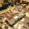 Banco de Piscina Combinado con Árbol de Forma Irregular de Fibra de Vidrio, Silla Creativa Blanca para Jardín Exterior y Paisajismo al Lado del Árbol para Oficina de Ventas, Venta al Por Mayor