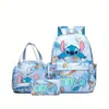 Nueva Mochila Estudiante Stitch para la Temporada de Regreso a Clases Ligera y que Reduce la Carga Gran Capacidad para Grados 1-6 Niños y Niñas Bolso de Hombro