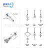 Aretes de aleación de titanio F136, tachuelas para cartílago de la oreja, tachuelas para labio, tachuelas de cono puntiagudo de diablo, aretes con rosca interna, joyería para piercing, accesorios de orejas de gato