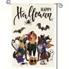 Celebração de Feriado Novo Tema Halloween Transfronteiriço Bandeira de Jardim de Linho Dupla Face Fantasma Abóbora Decoração com Estampa Divertida