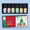 Set Navideño Transfronterizo de Aromaterapia de 8 Piezas Aceite Esencial de Naranja Dulce Lavanda Se Puede Usar con Humidificadores para Hidratación Adicional Aceite Esencial de Incienso