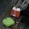 Bolso bandolera con cierre de cordón, bolso de hombro ligero para exteriores, bolso para teléfono y cámara, bolsa de almacenamiento, bolso pequeño pequeño de nailon resistente al agua