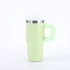 Nova Caneca de Carro de 20oz com Alça de Aço Inoxidável 304, Copo Térmico Portátil com Canudo, Copo para Água com Isolamento Térmico, Copo Ice Buster