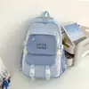 Mochila Nueva de Verano Estilo 26 para Estudiantes, Versátil para Uso Diario, Linda y Ligera, con Accesorios, Mochila Fresca, Dulce y de Moda