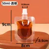 Sacos Personalizados para Dispensar Café Líquido, Sacos com Bico para Concentrado de Café Cold Brew, Sacos Transparentes Foscos Stand-Up para Levar em Feriados