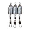 Colgante de plomo con forma de bala al por mayor, para pesca en roca, pesca en el mar, colgante de pesca de gramo de pie, reforzado con anilla, anzuelo explosivo, anzuelo de cuerda, colgante de plomo para pesca.