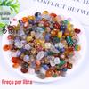 Fábrica atacado colorido ágata cascalho ornamentos vaso de flores decoração cor ágata pedra pavimento ágata pedra mineração tesouro