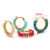 Aretes de Acero Inoxidable con Forma de C y Flor de Cristal, Aretes con Perlas, Aretes para Mujer Europeos y Americanos, Venta al por Mayor Transfronteriza