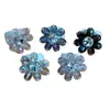 Anel de Flor de Resina Estilo Boêmio Transfronteiriço para Mulheres Estilo Coreano Brilhante Anel Cilíndrico Tridimensional com Padrão Trançado