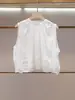 Conjunto de Ropa de Mujer de Gama Alta de Shenzhen Nanyou, Nuevo Verano, Chaleco Holgado con Retazos de Encaje Francés y Pantalones Largos de Pierna Ancha