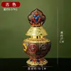 Novo Vaso Pintado com Oito Dragões Auspiciosos Esculpidos, Rei Dragão, Deus da Riqueza Amarelo, Vaso Ksitigarbha Manjushri, Exquisitos Ornamentos para Salão Budista
