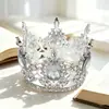 Venta Caliente Rey Cordero de Xinjiang Corona Muñeca Colorida Adorno para la Cabeza Mascota Redondo Aleación Pedrería Accesorios DIY Adornos Venta al por Mayor