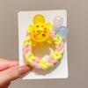 Cordão de Cabelo Infantil Kulomi Tecido Menina Bonito Luminoso Pequena Tartaruga Anel de Cabelo Menina Elástico Alto Tendão de Borracha Acessórios de Cabelo