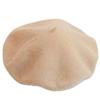 Boina de Lana Tejida Explosiones Transfronterizas logo Patrón Bordado Moda Color Sólido Primavera Otoño Invierno Sombrero de Calabaza para Mujer