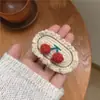 Pasador de Ganchillo de Lana Hecho a Mano DIY Orejas de Conejo Lindas Pasador Estéreo de Hierba Flor Pasador BB de Lana Hecho a Mano