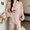 Pijama com bojo, algodão nuvem, novo conjunto de duas peças fofo de animal de desenho animado para outono e inverno, pode ser usado fora